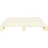  Posteljni okvir iz palet trdna borovina 200x200 cm, (20606423) | Shoptok.si