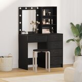 vidaXL Višja omara Set 2 Črni hrast Trden hrast Shranjevanje | Shoptok.si