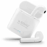 Savio TWS-01 Wireless Bluetooth Earphones, White