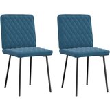 Maison Chic Jedilni stoli - Vzorci stoli 2 kosa moder žamet A349, (22031684) | Shoptok.si