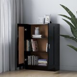 Ormarić za knjige crni 82,5 x 30,5 x 115 od konstruiranog drva | Shoptok.si