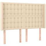  Box spring postelja z vzmetnico LED krem 140x200 cm blago, (20902212) | Shoptok.si