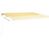  Automatska tenda sa senzorom LED 500 x 300 cm žuto-bijela | shoptok.hr