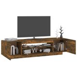 TV ormarić s LED svjetlima boja dimljenog hrasta 160x35x40 cm | Eponuda.com