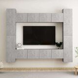 8-dijelni set TV ormarića siva boja betona od iverice | shoptok.hr