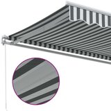 Tenda na ručno uvlačenje antracit i bijela 400 x 350 cm | shoptok.hr