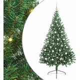 vidaXL Umjetna preddekorirana božićna jelka Zelena 210 cm PVC, (5000072733) | Shoptok.si