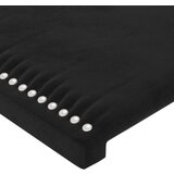  Vzglavje z ušesi črno 183x23x118/128 cm žamet, (20932409) | Shoptok.si