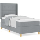  Krevet s oprugama i madracem svijetlostiva boja 80 x 200 cm tkanina | shoptok.hr