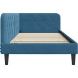  Kutni okvir kreveta Plava 90 x 190 cm Baršun | shoptok.hr