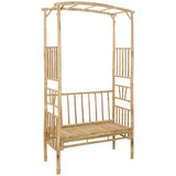  Vrtni luk s klupom Prirodna 115 x 50 x 205 cm Bambus | shoptok.hr