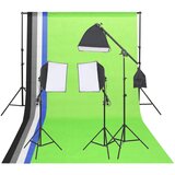vidaXL Komplet za foto studio z lučmi, ozadjem in reflektorjem u