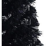 vidaXL Umjetno predsvijetljeno božićno drvce Crna 150 cm PVC | shoptok.hr