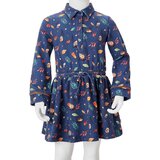  Dječja haljina s dugim rukavima modra 104 | shoptok.hr
