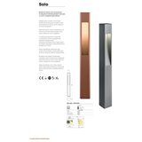  Redo 90672 - Spoljašnja lampa SOLO 1xGU10/35W/230V 70 cm IP65 antracit | Eponuda.com