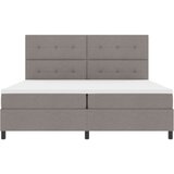 Box Postelja s podlago z blazino & LED Taupe 200x200 cm Tkanina, (22083780) | Shoptok.si