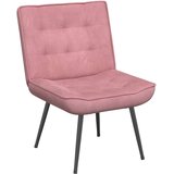  Stolica za opuštanje s osloncem za noge ružičasta baršunasta | shoptok.hr