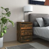 vidaXL Nočna omarica 2 kosa dimljeni hrast 40x35x62,5 cm konstr. les Cene