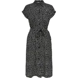 Only Dolge obleke VESTIDO LARGO MANGA CORTA MUJER 15191953 Črna