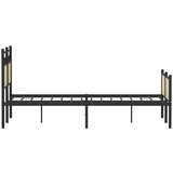 vidaXL Posteljni okvir brez vzmetnice hrast 120x200 cm inženirski les | Shoptok.si