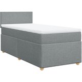  The Living Store Box spring postelja z vzmetnico svetlo siva 90x190 cm blago - Box Spring Postelja, (21496723) | Shoptok.si