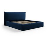 Milo Casa Tamno plavi tapecirani bračni krevet s prostorom za odlaganje s podnicom 140x200 cm Elio – Cijene