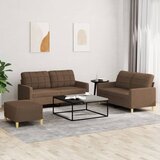 3-dijelni set sofa s jastucima smeđi od tkanine | shoptok.hr