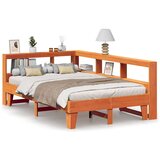  Krevet s regalom za knjige bez madraca 120 x 190 cm od borovine | shoptok.hr