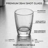 ACTIUSIS 36x kozarček za žgane pijače, 35 ml, prozorno steklo | Shoptok.si