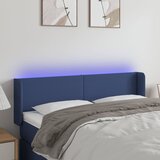 vidaXL LED uzglavlje plavo 147x16x78/88 cm od tkanine Cijene