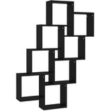 vidaXL kockaste zidne police crne 90 x 15 x 119 cm od iverice | shoptok.hr
