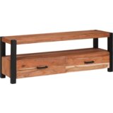 vidaXL Omare in policami za shranjevanje medijev s predalom s polico s shranjevanjem Rjava | Shoptok.si