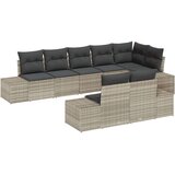  8-dijelni Vrtni Kauč Set s Jastučićima Svjetlosivi Poli Ratan | shoptok.hr