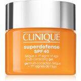 Clinique Superdefense™ SPF 40 Fatigue + 1st Signs of Age Multi Correcting Gel krema proti prvim znakom staranja za vse tipe kože SPF 40 50 ml Cene