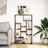 vidaXL Knjižna omara dimljeni hrast 72x20x120 cm inženirski les | Shoptok.si