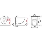 Jika mio konzolna wc šolja Rimless H8207140000001 | ePonuda.com