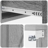 Stolna montirana na zid Siva sonoma 87 5 x 34 5 x 17 cm | shoptok.hr