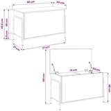  Kutija za spremanje Crni hrast 80 x 40 x 49 5 cm - Crni hrast 40 5 x 40 x 49 5 cm | shoptok.hr