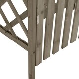  Pergola s vratima 116 x 40 x 204 cm siva od masivne jelovine | shoptok.hr