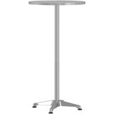 vidaXL zunanja barska miza nastavljiva Ø59,5x70/114,5 cm aluminij, (21253828) | Shoptok.si