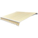  Sklopiva tenda na ručno upravljanje 300 cm žuto-bijela | shoptok.hr