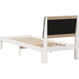  Posteljni okvir z oblazinjenim vzglavjem Bela 75 x 190 cm, (5000084372) | Shoptok.si