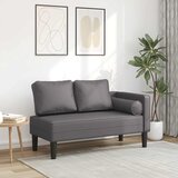  Počivaljka od umjetne kože s jastucima siva | shoptok.hr