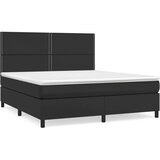 Krevet s oprugama i madracem crni 180 x 200 cm od umjetne kože | shoptok.hr