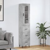 vidaXL Visoka komoda siva betona 34 5x34x180 cm od konstruiranog drva | shoptok.hr