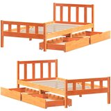 vidaXL Okvir kreveta bez madraca voštano smeđi 75 x 190 cm od borovine | shoptok.hr