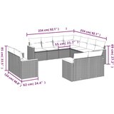  11-dijelni set vrtnih sofa od poliratana s jastucima crni | shoptok.hr