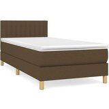 The Living Store Box spring postelja z vzmetnico temno rjava 80x200 cm blago - Box Spring Postelja, (21520668) | Shoptok.si
