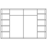 Modern Living Omara Z Drsnimi Vrati Mega, Bela, 312 Cm | Shoptok.si