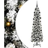 vidaXL Umjetno božićno drvce s stalakom Zelena i bijela 210 cm | shoptok.hr